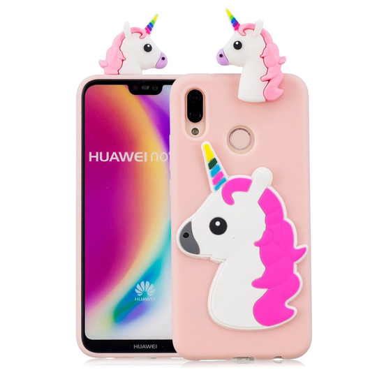 Cute 3D Huawei P20 Lite kuoret - Yksisarvinen