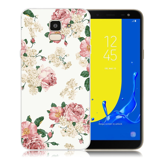 Samsung Galaxy J6 (2018) Kuviollinen Printattu Pehmeä Muovi Takasuoja Kuori - Kukkiva Kuvio
