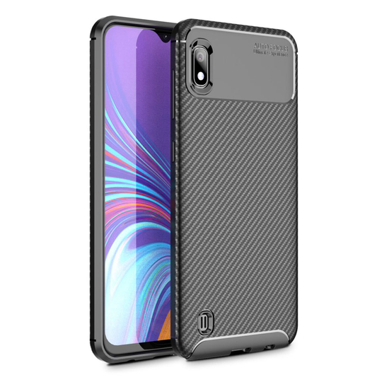 Carbon Shield Samsung Galaxy A10 kuoret - Musta