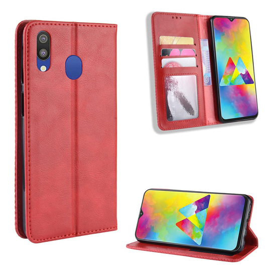 Bofink Vintage Samsung Galaxy M20 kotelot - Punainen