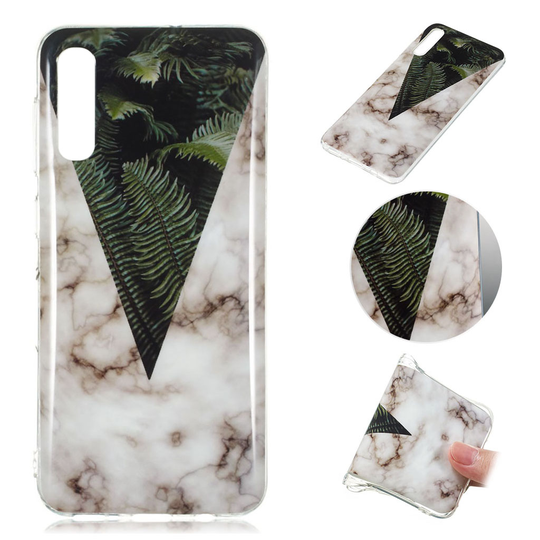Marble Samsung Galaxy A50 kuoret - Lehdet Marmori