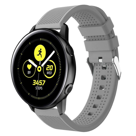 Samsung Galaxy Watch Active silikoni Kellon Ranneke - Harmaa