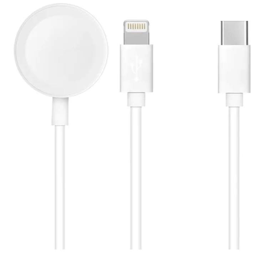 Apple Watch 2in1 Magneettinen Latauskaapeli + Lightning - USB-C - C3173