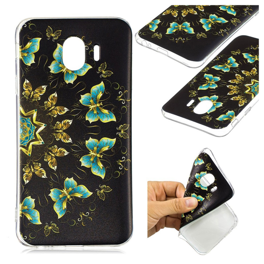 Samsung Galaxy J4 (2018) kuvioinen printti suojakotelo - Värjätty perhonen