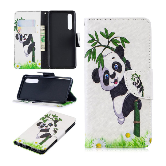 Huawei P30 kuosillinen nahkainen flip Suojakotelo - Lovely Panda