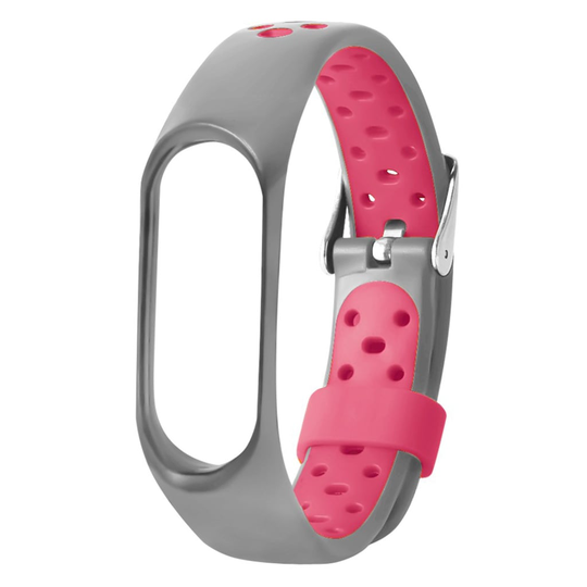 Xiaomi Mi Smart Band 4 dual color silicone watch band - Grey / Rose
