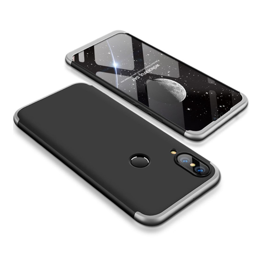 Huawei P20 Lite GKK Irrotettava 3-Palainen Muovi Takasuoja Kuori - Musta