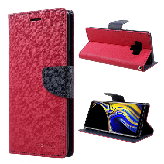 Samsung Galaxy Note9 MERCURY GOOSPERY Synteetti Nahkainen Seisova Lompakko Kotelo - Ruusu