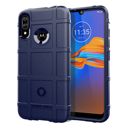 Rugged Shield Motorola Moto E6 Plus kuoret - Tummansininen