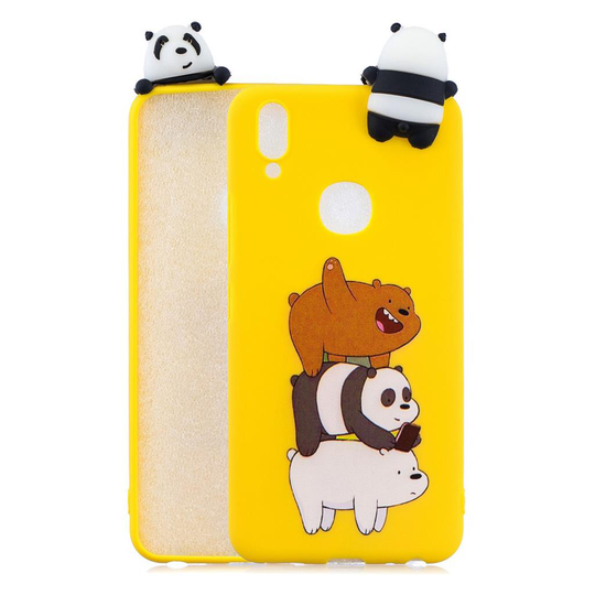 Cute 3D Vivo Y85 kuoret - Panda ja karhu