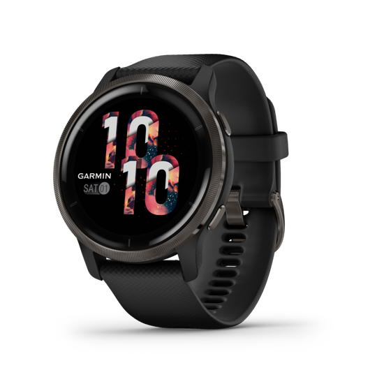 GARMIN VENU 2, MUSTA / TUMMANHARMAA