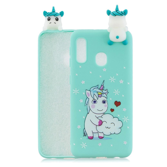 Cute 3D Samsung Galaxy A20e kuoret - Yksisarvinen