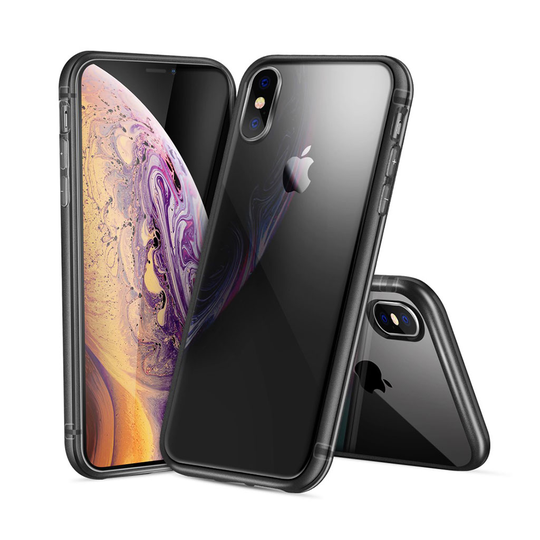 iPhone Xs Max DUX DUCIS kirkas silikooni muovinen takasuoja kuori - Musta