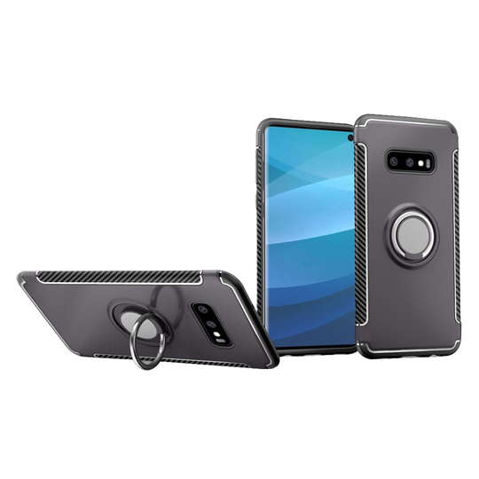 Samsung Galaxy S10e suojakotelo rengaspidikkeellä - Harmaa