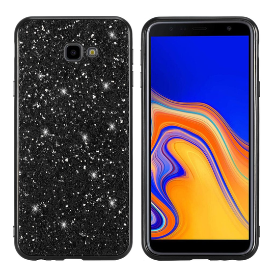 Glitter Samsung Galaxy J4 Plus (2018) kuoret - Musta