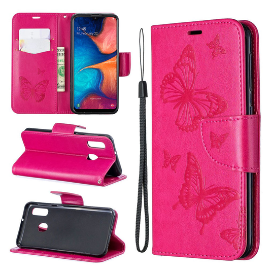 Butterfly Samsung Galaxy A20e kotelot - Ruusu
