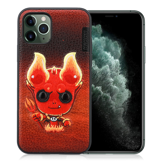 Nimmy Monster iPhone 11 Pro Max Embroidered Cover - Red