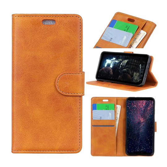 Sony Xperia 10 matte leather case - Brown