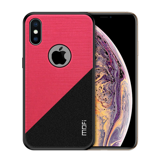 iPhone XS MOFI hybriidi muovinen pyyhe kangas pinnoitettu suojakuori - Ruusu