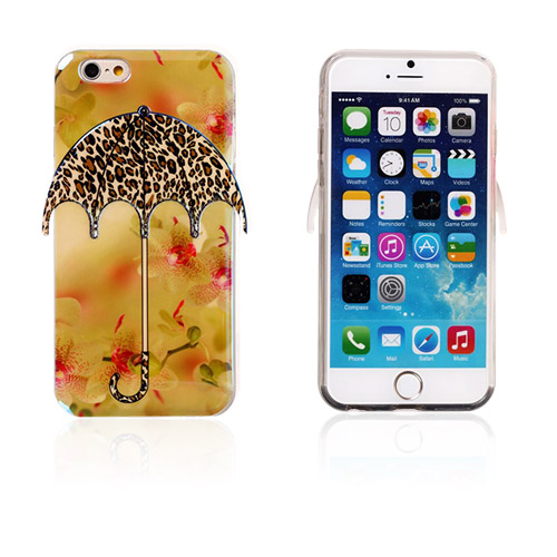 3D Umbrella (Leopardi Kuvio) iPhone 6 Suojakuori