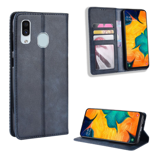 Bofink Vintage Samsung Galaxy A20e kotelot - Sininen
