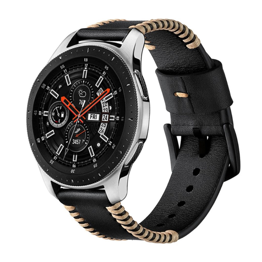 20mm Samsung Galaxy Watch Active genuine leather watch band - Black