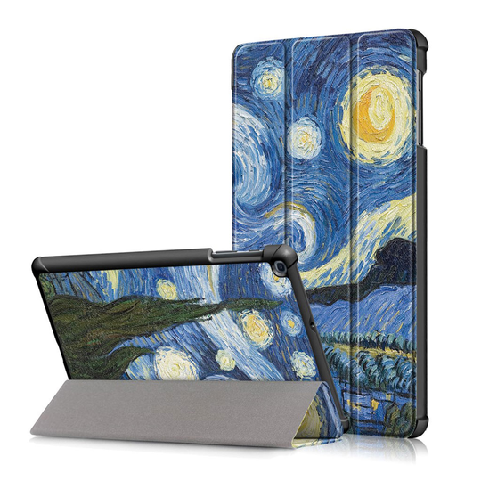 Samsung Galaxy Tab A 10.1 (2019) tri-fold pattern leather case - Starry Sky