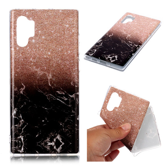Marble Samsung Galaxy Note 10 Pro kuoret - Luumu / musta marmori