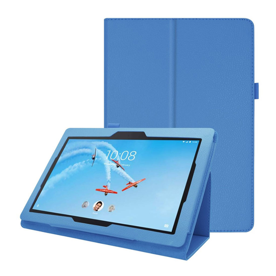 Lenovo Tab E10 litsi nahkainen suojakotelo - Vaaleansininen