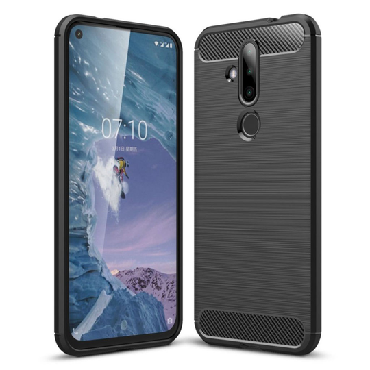 Carbon Flex Nokia X71 kuoret - Musta