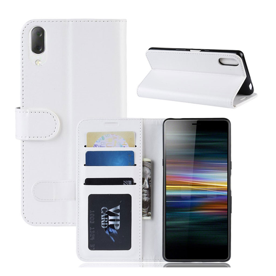 Crazy Horse Sony Xperia L3 leather case - White