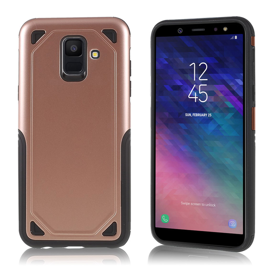 Samsung Galaxy A6 Hybriidi Karu PC ja TPU Takasuoja Kuori - Ruusu Kulta