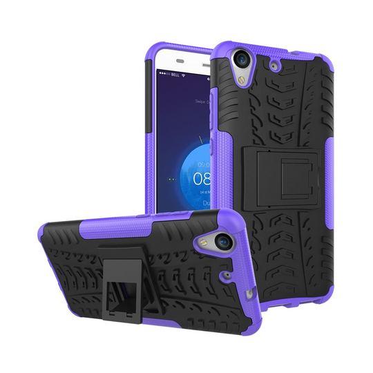 Huawei Y6 II Rengaskuvio Kuori Standillä - Violetti