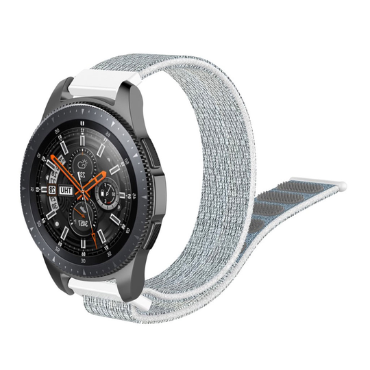 Samsung Galaxy Watch (46mm) 22mm nylon watch band - Grey / White