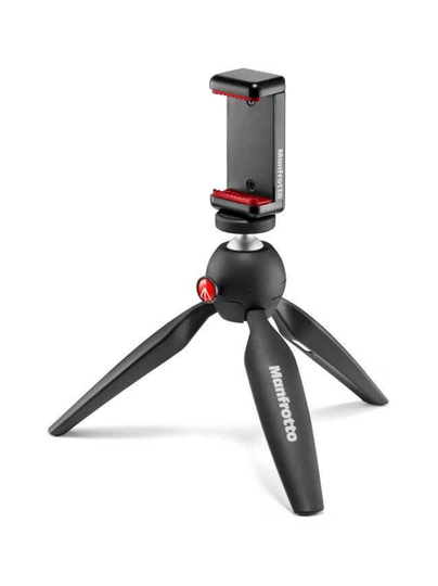 Manfrotto pixi smart pöytäjalusta puhelinkiinnikkeellä - musta