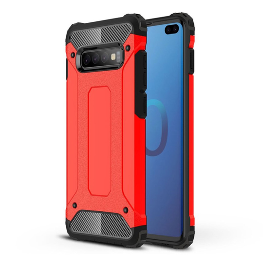 Samsung Galaxy S10 Plus suoja hybrid suojakotelo - Punainen