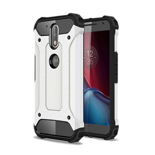 Hårderåde Motorola Moto G4/G4 Plus TPU Suojakuori - Valkoinen