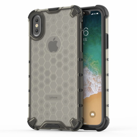 Bofink Honeycomb iPhone XS kuoret - Musta