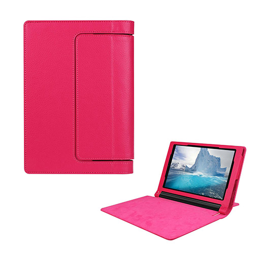 Egner Lenovo Yoga Tab 3 8.0 Läppä Nahkakotelo - Kuuma Pinkki