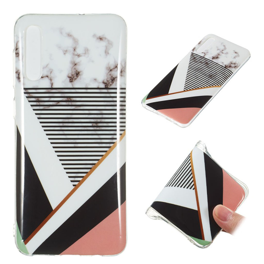Marble Samsung Galaxy A50 kuoret - Marmoriraidallinen kuvio