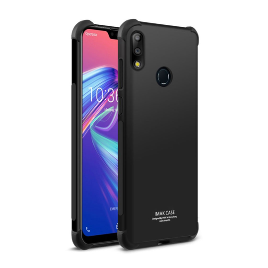 IMAK Asus ZenFone Max Pro (M2) pudotuksenkestävä ihon tuntuinen suojakotelo - Metalli Musta