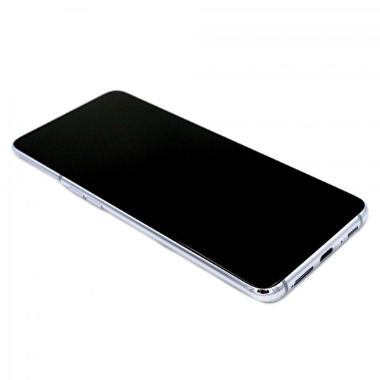 Samsung Galaxy A80 (A805F) Näyttö ja kosketuspaneeli rungolla - Hopea (Alkuperäinen)