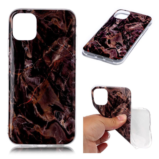 Marble iPhone 11 kuoret - Ruskea marmori