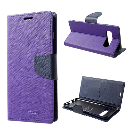 MERCURY GOOSPERY Samsung Galaxy S10 Plus hieno päivyri nahkainen suojakotelo - Violetti