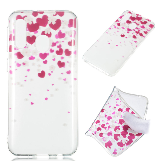 Samsung Galaxy A40 pattern case - Hearts and Flowers
