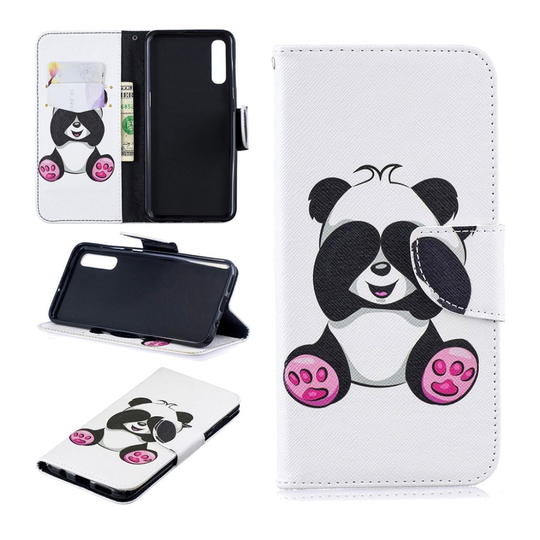 Samsung Galaxy A50 pattern leather case - Cute Panda