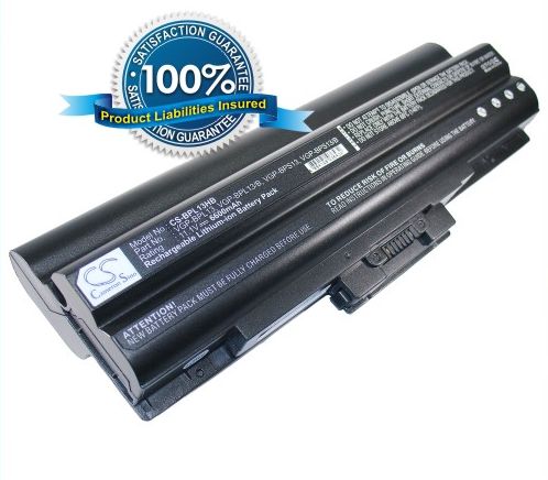 Sony VGP-BPL13 VGP-BPS13 VGP-BPS13/B VGP-BSP13/S VGP-BPS13A/B VGP-BPS13A/S VGP-BPS13B/B VGP-BPS13B/Q akku 6600 mAh musta