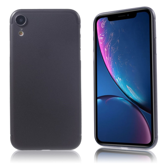 iPhone Xr erittäin ohut matta pintainen kova muovinen takasuoja kuori - Tumman Harmaa