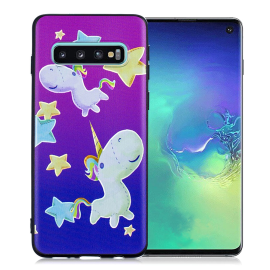 Samsung Galaxy S10 printtikuosi suojakotelo - Tähti ja Yksisarvinen