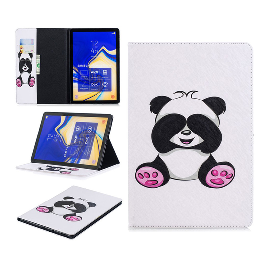 Samsung Galaxy Tab S4 kuviollinen syntetti nahkainen suojakotelo missä kortti paikat - Söpö Panda